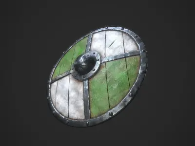Medieval Shield A Low-poly 3D model