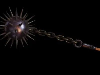 iron flail Low-poly 3D model