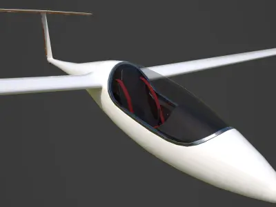 Glider Sailplane  Low-poly 3D model