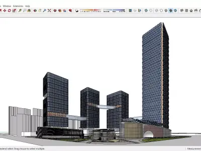 Sketchup Commercial Complex N10 3D model