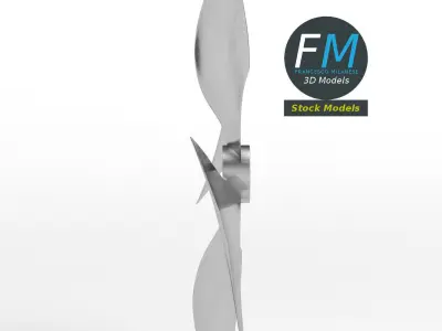 Four blades propeller fan 3D model