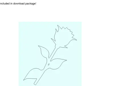 Elegant Rose Silhouette Craft Mold for Wall Decor 3D model