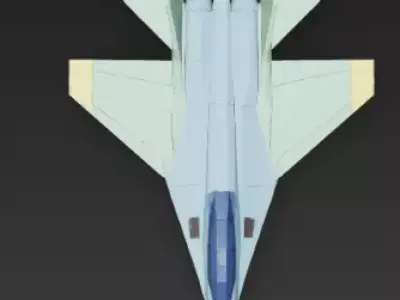 Low Poly Stealth Jet 3D Model Stylized Military Aircraft Low-poly 3D model