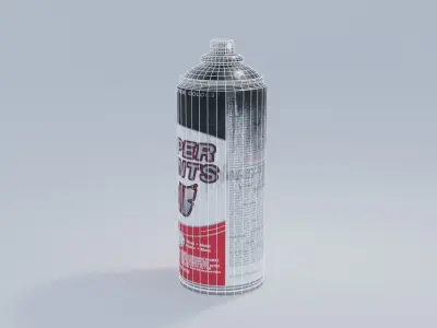 Spray Paint Can 4K and 2K Textures Low-poly 3D model
