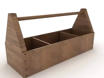 Wooden Toolbox  3D model
