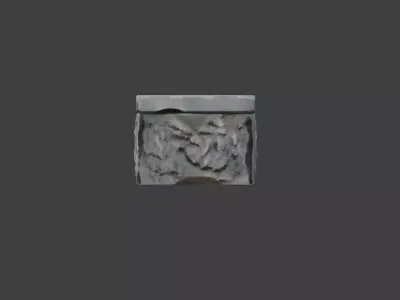 Ancient Stone Sarcophagus Low-poly 3D model