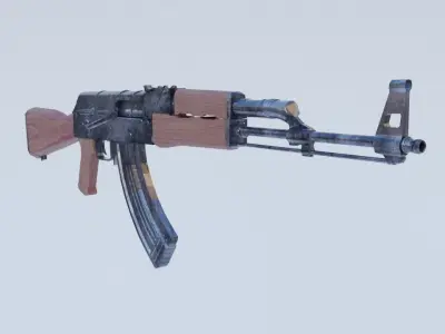 Ak47 - Low poly rifle Low-poly 3D model