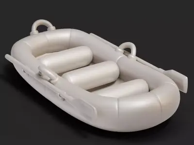 Cartoon Rafting Boot 01 3D model