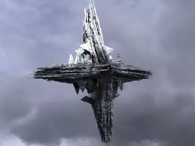 Cyberpunk Dawn magma star 3D model