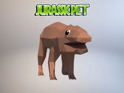 Postosuchus jurassic pet Low-poly 3D model