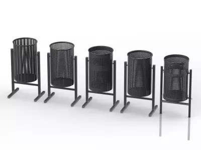 Street Metal Bins Pack