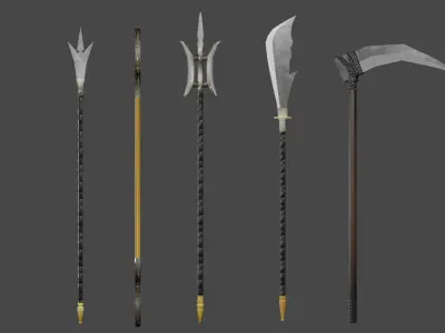 BasicWeaponPack weapons and tools Free low-poly 3D model