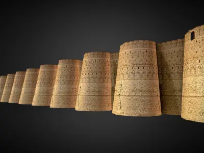 Derawar Fort 3d  Low-poly 3D model