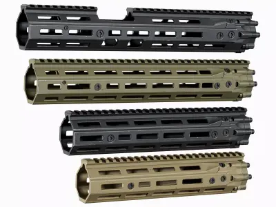 AR 15 Tactical Modular Handguards Daniel Defence RIS 3 III Low-poly 3D model