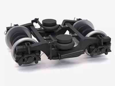 Train Wheel Bogie 2 3D model