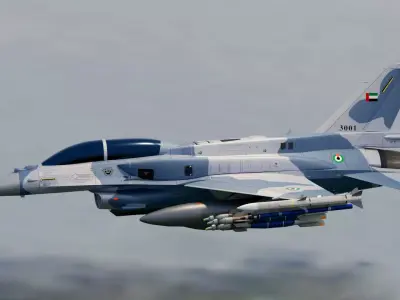 F-16D Block 60-Fully Rigged-High Resoulution Changabel Textures Low-poly 3D model