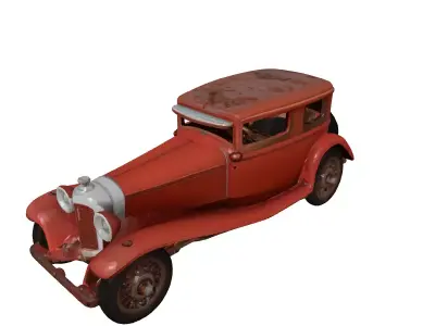 Antique Weathered Classic Car Model 3D model