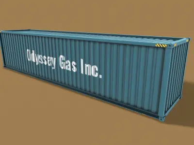 Shipping Container Low-poly 3D model get