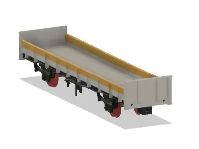 OO Model Railway BR Seahorse ZCA Ballast Wagon 3D print model