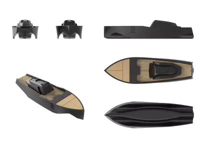 catamaran speedboat concept 3D model