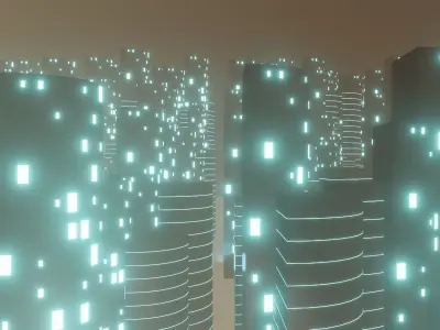 Mega City 3D Model Download Free low-poly 3D model