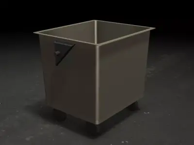 Industrial Trash Container 3D model