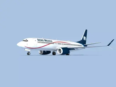 Boeing 737-800 Max Aero Mexico 3D model