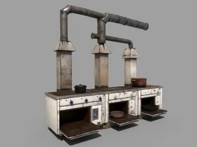 Old Industrial Ovens 3D model