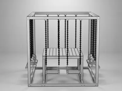 Swing Coffee Table Set  Low-poly 3D model