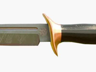  knife old  Low-poly 3D model