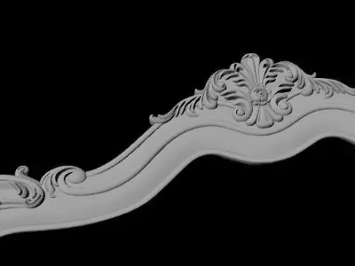 bed headboard and footboard 3D model