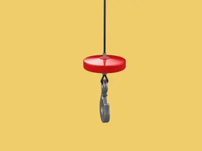 LIFTING CRANE EYE HOOK ELECTRIC HOIST WIRE ROPE SLING CABLE TON 3D model
