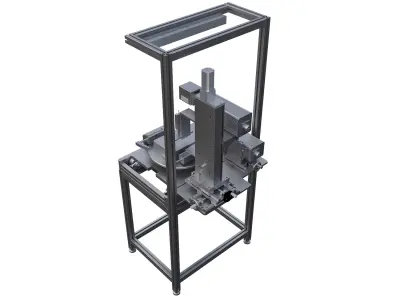 Online square shell marking machine 3D model