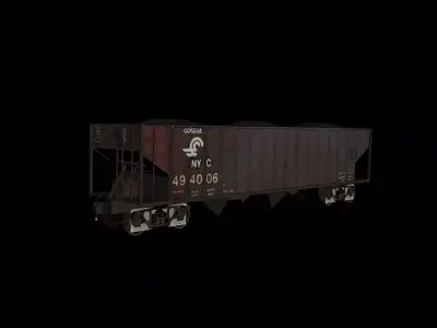 Conrail  NYC hopper car 3D model