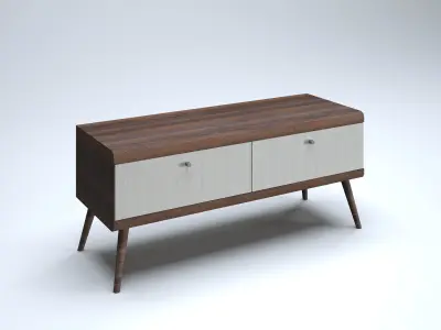 Modern Chest of Drawers Low-poly 3D model