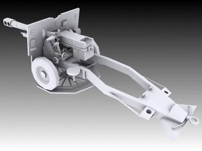 25 Pounder 3D model
