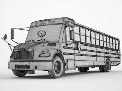 Freightliner M2 106 School Bus 3D model