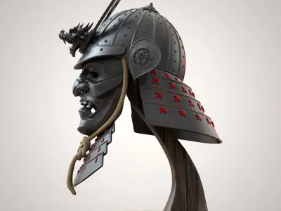 Samurai Kabuto Helmet Japanese Warior 3D print model