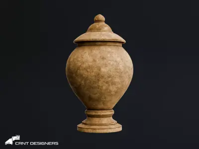 Ancient Stone Jar  Low-poly 3D model