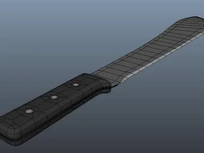 Machete knife 3D model