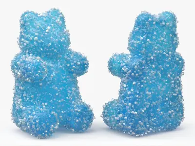 Assorted Gumdrops Sugar Coating Set Multicolor 3D model