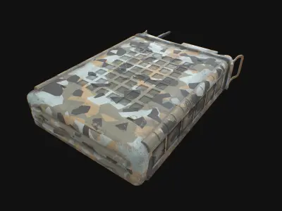 Modern Military Radio - Camouflage Low-poly 3D model