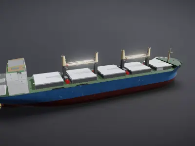Cargo Ship Low-poly 3D model from CGTrader