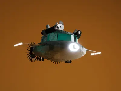 R-Space Spaceship  Low-poly 3D model