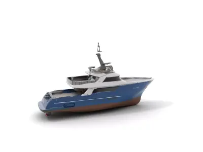 Luxurious Yacht model pack Low-poly 3D model