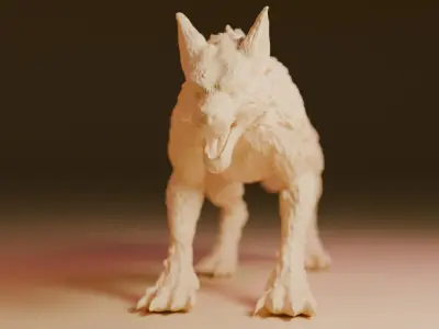 gray wolf 3D print model