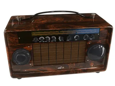 Old Radio 2023 Low-poly 3D model