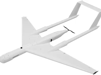 Dron Concept 03 3D model UAV Dron Low-poly 3D model