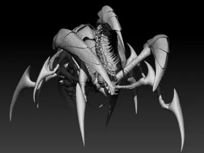dreadful beetle high poly zbrush project 3D model