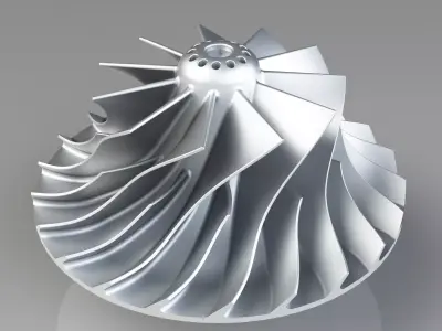 Turbine metal Free 3D model